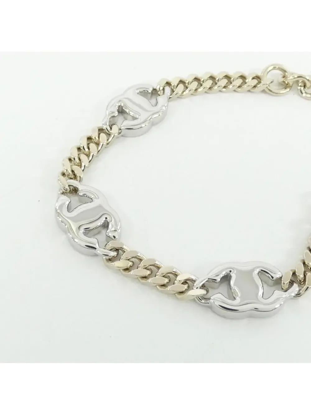 Chanel Bracelet Metal Clear Gold Silver #327501C11B